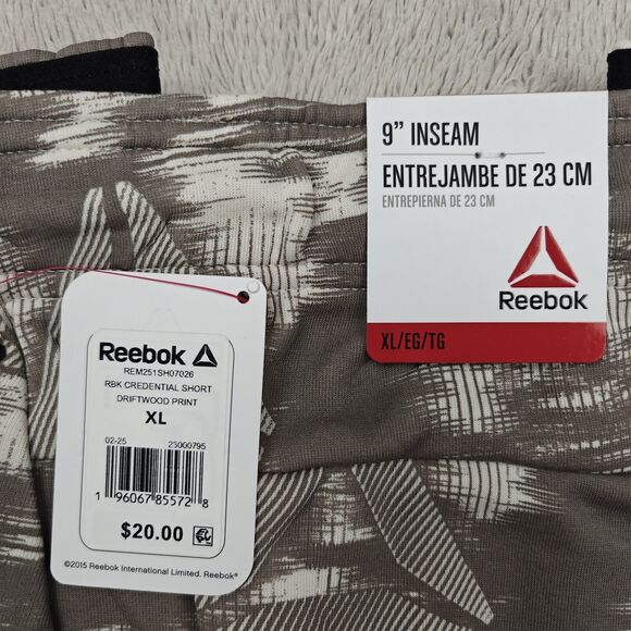 Reebok Credential Shorts 9" Men's XL Athletic Gym Drawstring Pockets NWT - Picture 2 of 4
